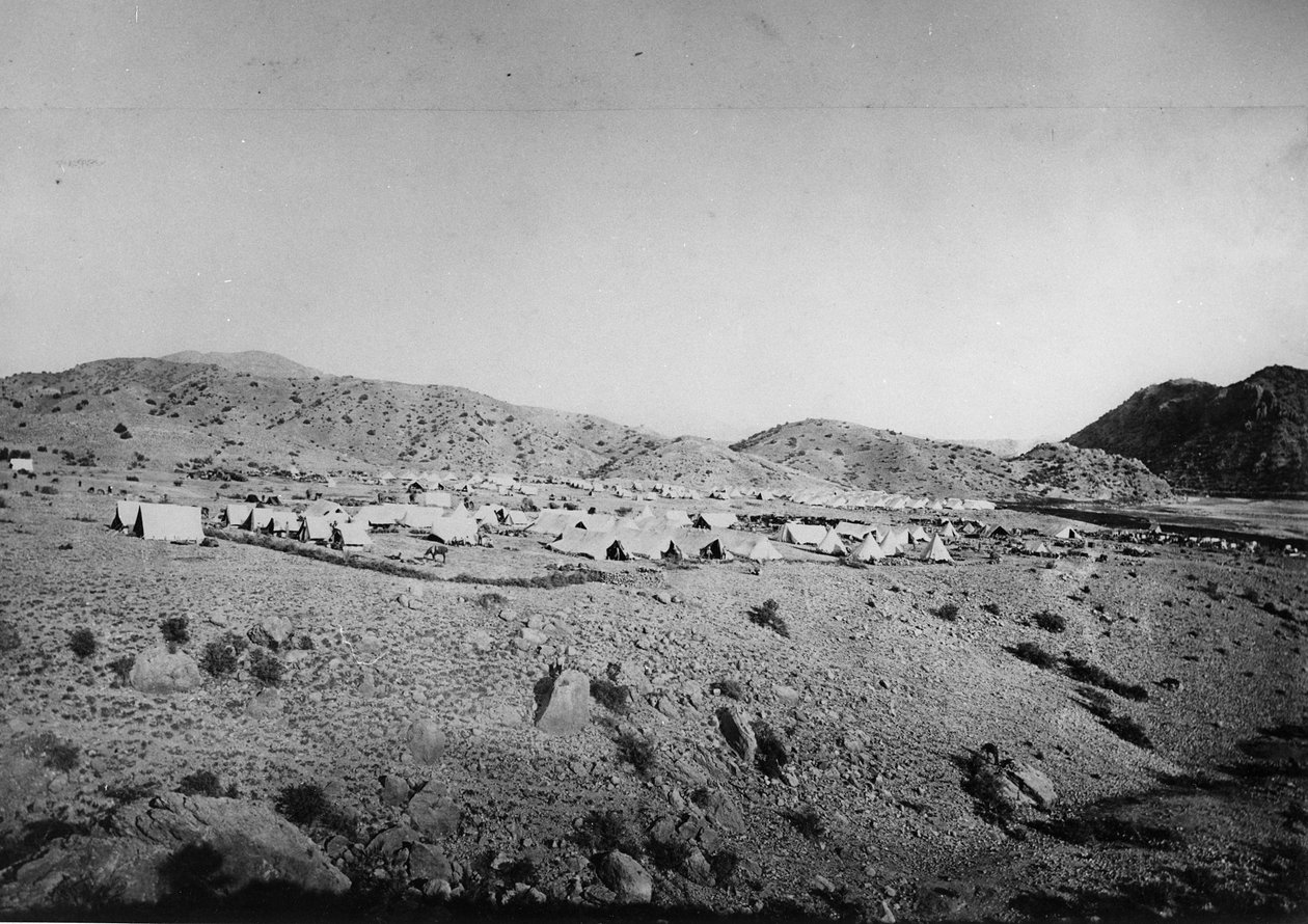 Militärläger under andra anglo-afghanska kriget, 1878-80 av English Photographer