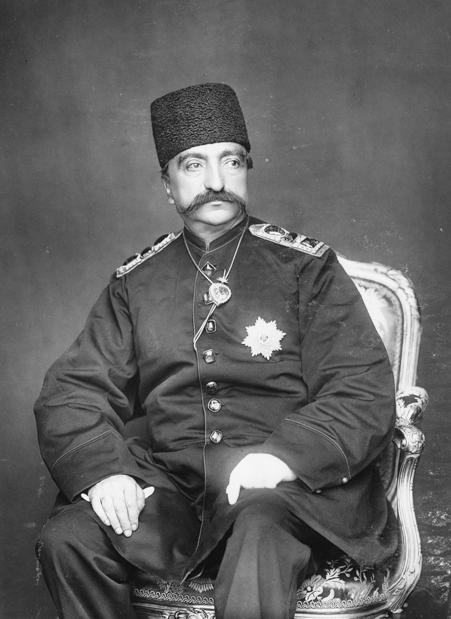 Naser al-Din Shah Qajar från Persien av English Photographer