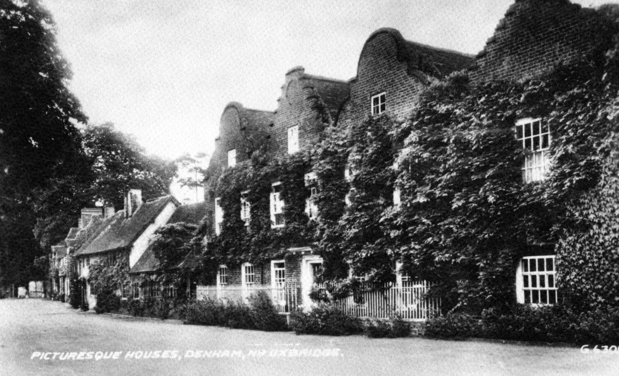 Pittoreska hus, Denham, nära Uxbridge av English Photographer