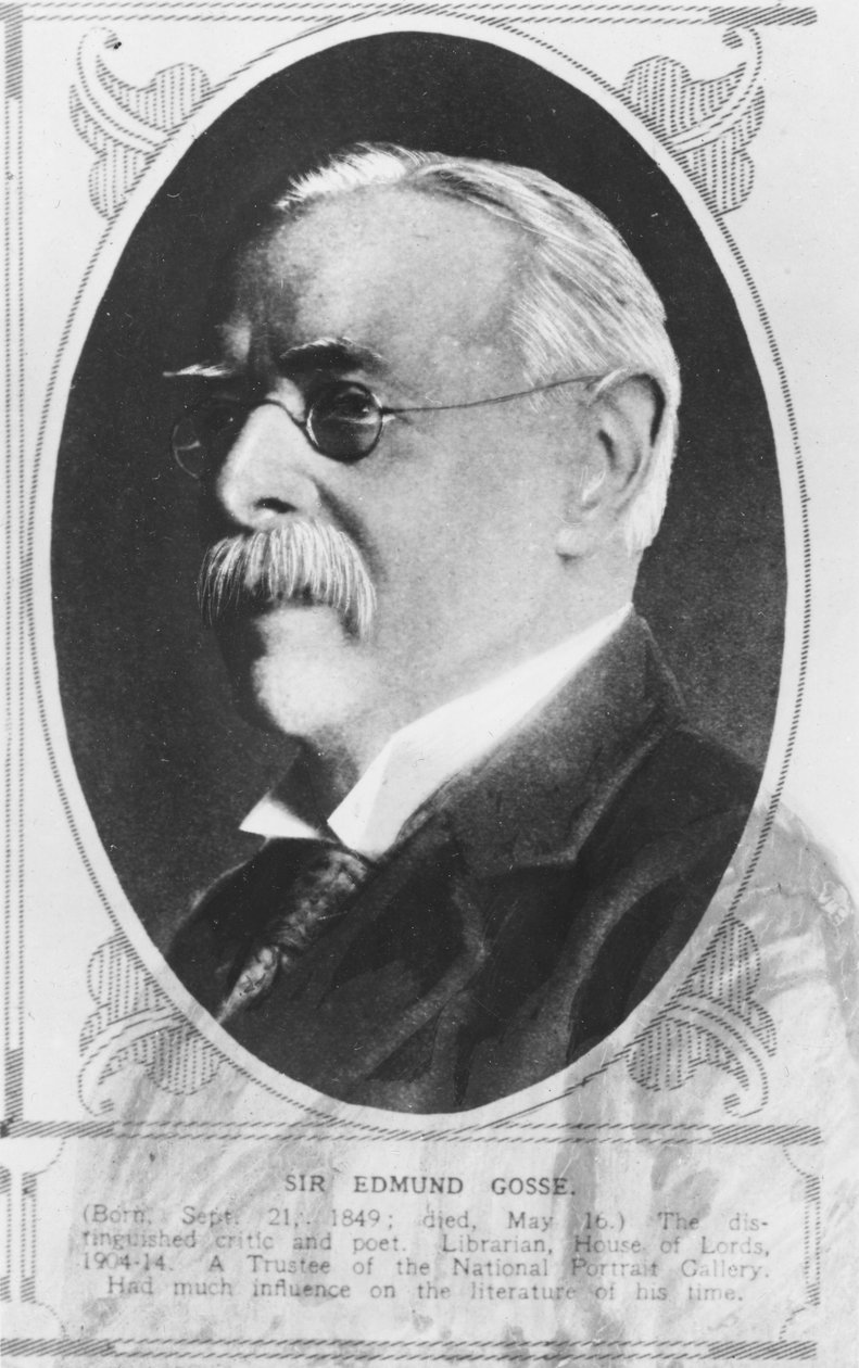 Porträtt av Edmund William Gosse av English Photographer