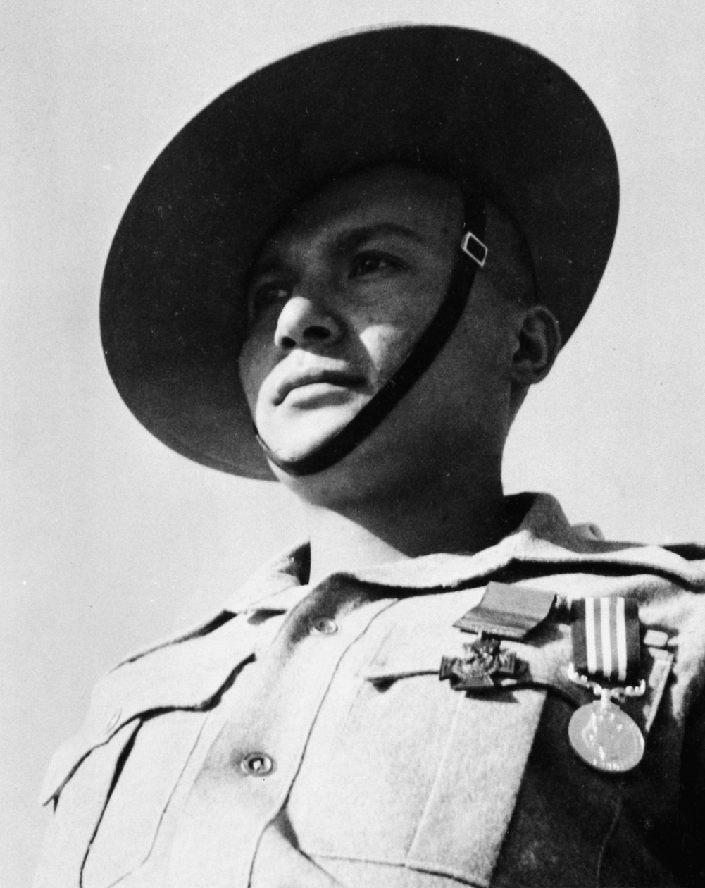 Porträtt av gevärsmannen Ganju Lama VC MM, 1:a bataljonen, 7:e hertigen av Edinburghs egna Gurkha-gevär av English Photographer