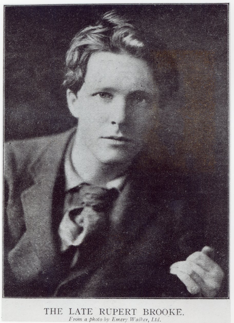 Porträtt av Rupert Brooke (1887-1915) av English Photographer