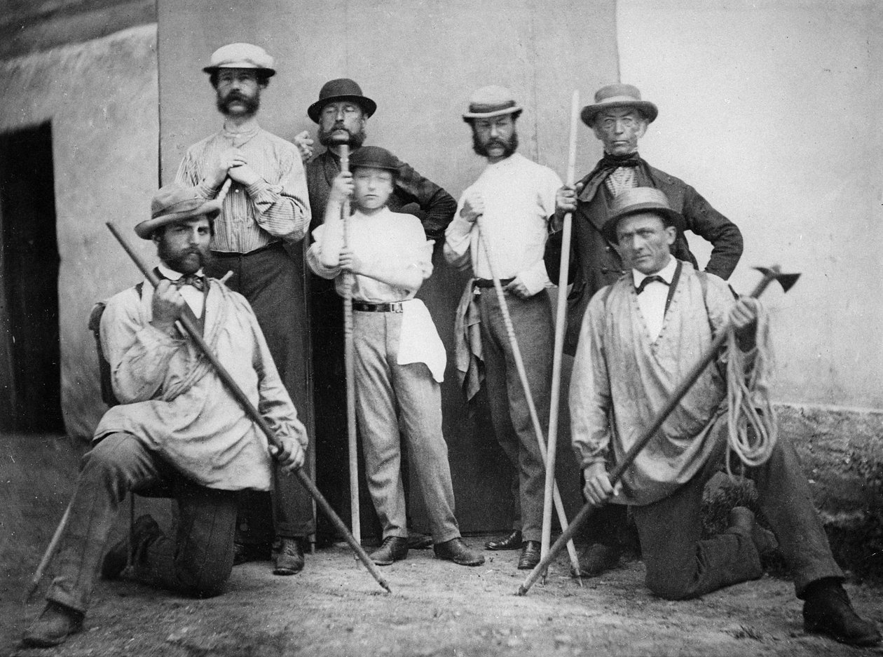 Prins Arthurs expedition till Mont Blanc, ca 1865 av English Photographer