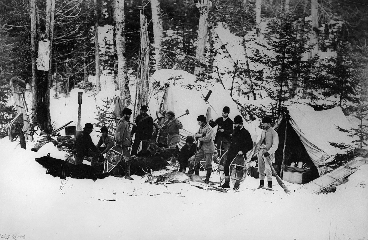 Prince Arthurs älgjaktsexpedition i Kanada, ca 1870 av English Photographer