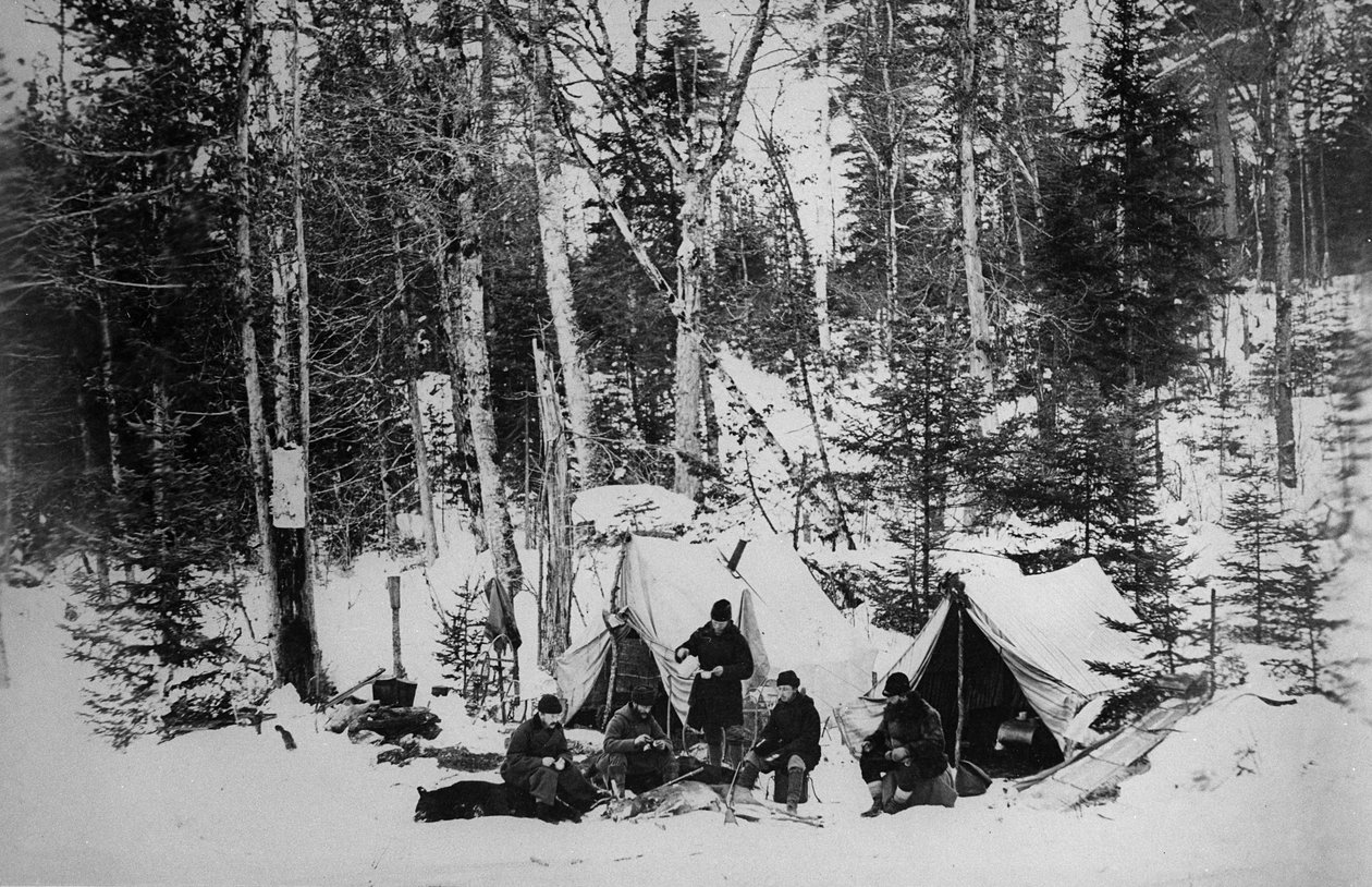 Prince Arthurs älgjaktsexpedition i Kanada, ca 1870 av English Photographer