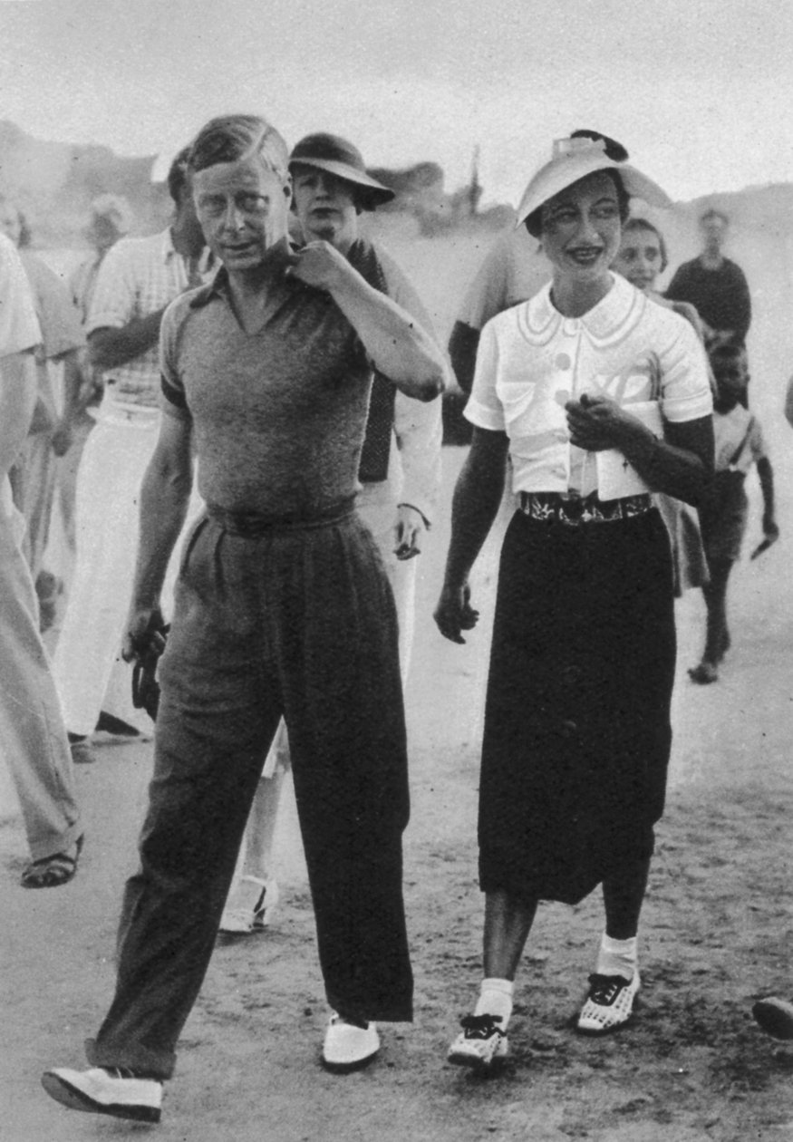 Prins Edward och Wallis Warfield Simpson, hertigen och hertiginnan av Windsor, 1936 av English Photographer