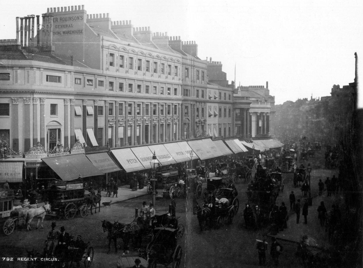 Regent Circus, London, ca 1890 av English Photographer