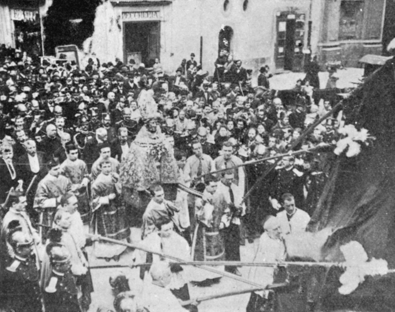Saint January Day i Neapel, Italien, illustration från The King, 25 maj 1901 av English Photographer