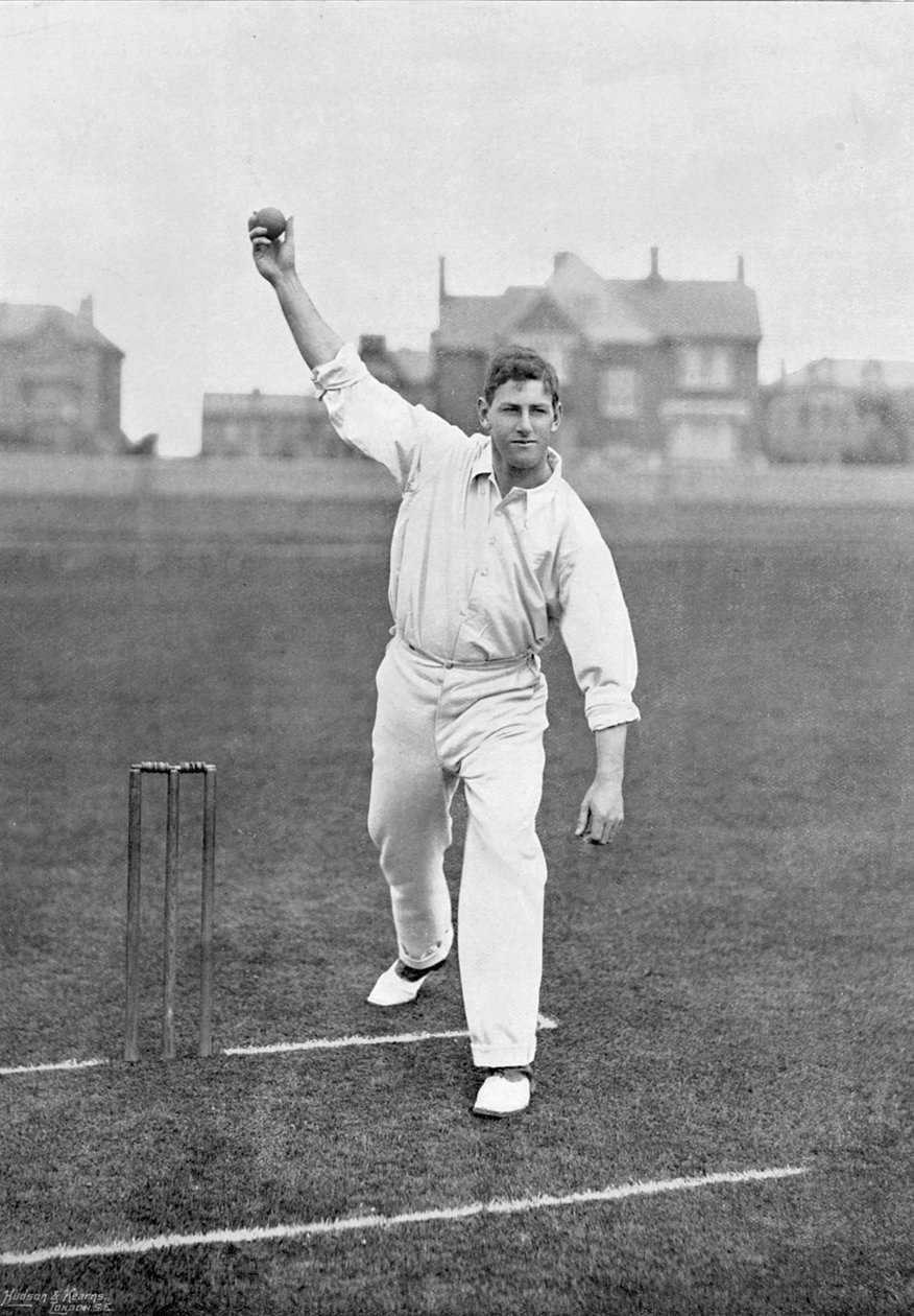 Sammy Woods, från Famous Cricketers and Cricket Grounds, publicerad av Hudson och Kearns, 1895 av English Photographer