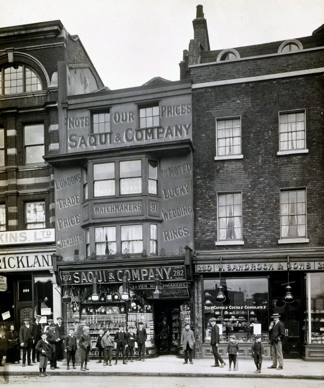 Saqui und Company, 282 Bishopsgate, London, tidigt 1900-tal av English Photographer