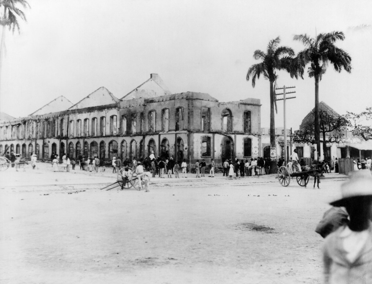 Scen vid Port of Spain, Trinidad, 1891 av English Photographer