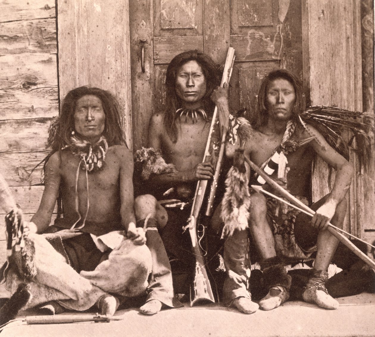 Spokane-indianer, 1861 av English Photographer
