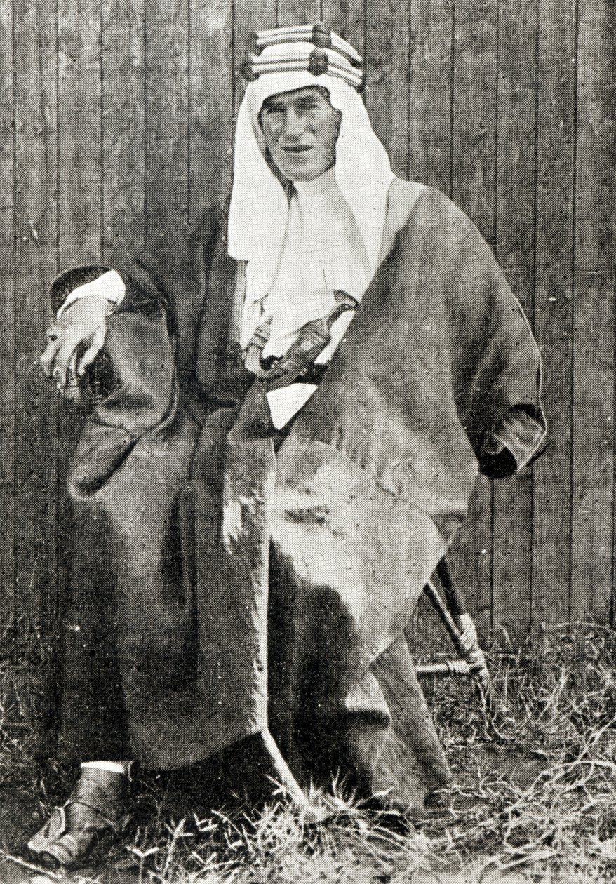 T. E. Lawrence i hel arabisk klänning, 1919 av English Photographer
