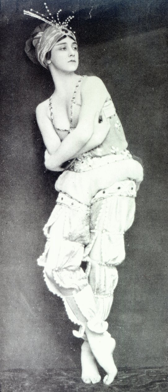 Tamara Karsavina i rollen som Zobeide från baletten 