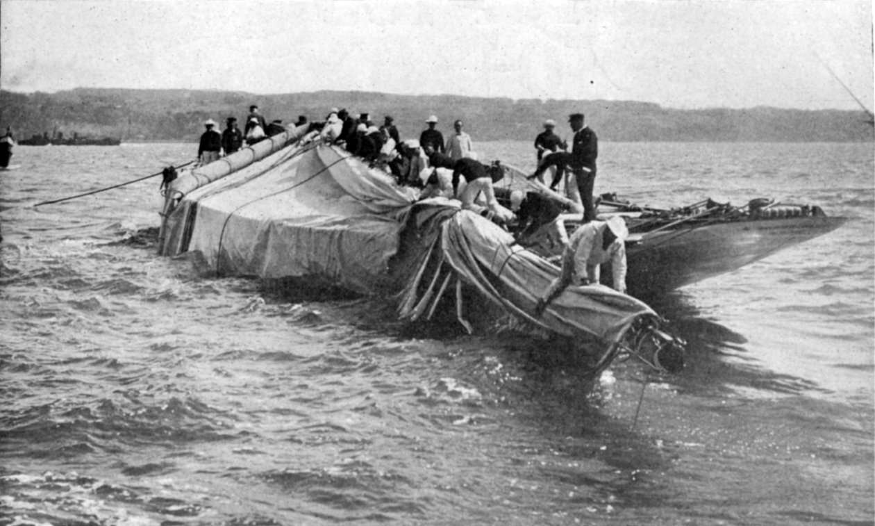 The Accident to Shamrock II, illustration från The King, 1 juni 1901 av English Photographer