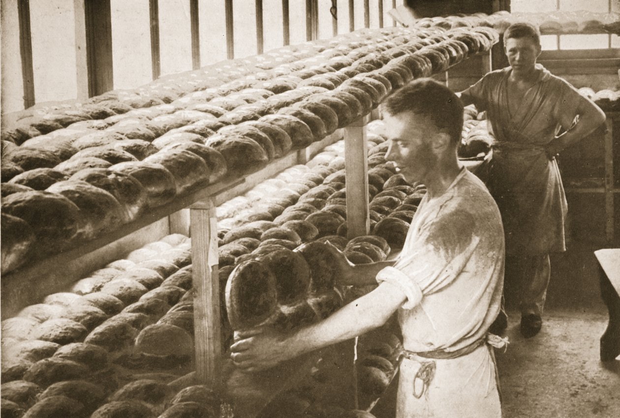The Bakery, Eastcote, illustration från tyska fångar i Storbritannien (fotogravyr) av English Photographer