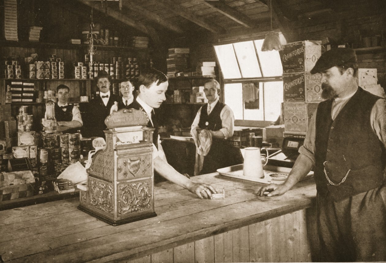 The Canteen, Lofthouse Park, illustration från tyska fångar i Storbritannien (fotogravyr) av English Photographer