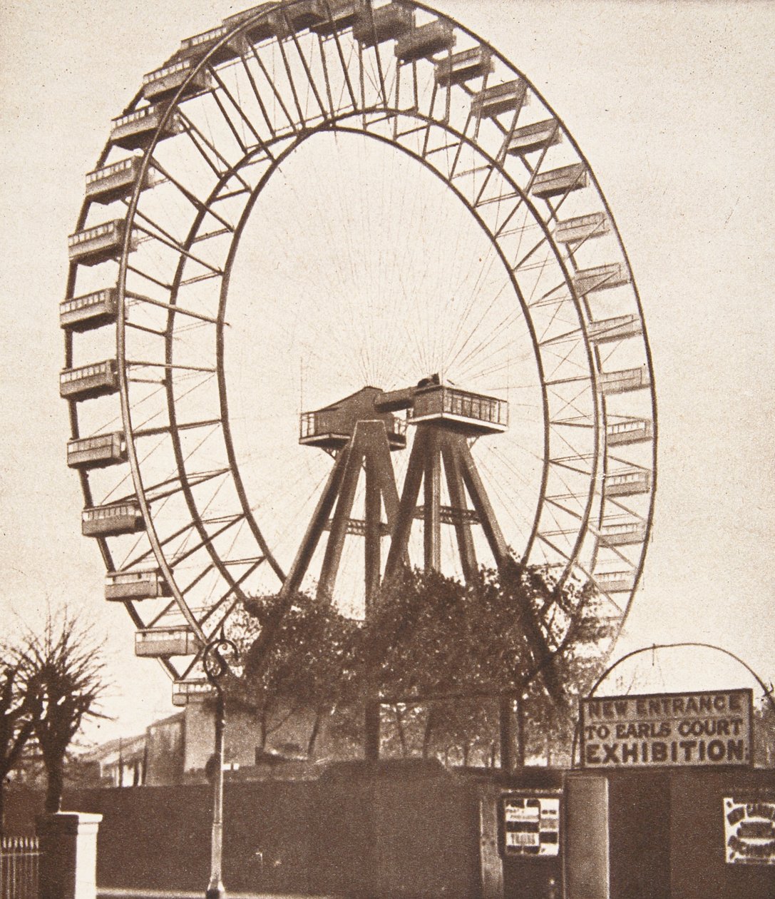 The Great Wheel, Earls Court, ca 1900 av English Photographer