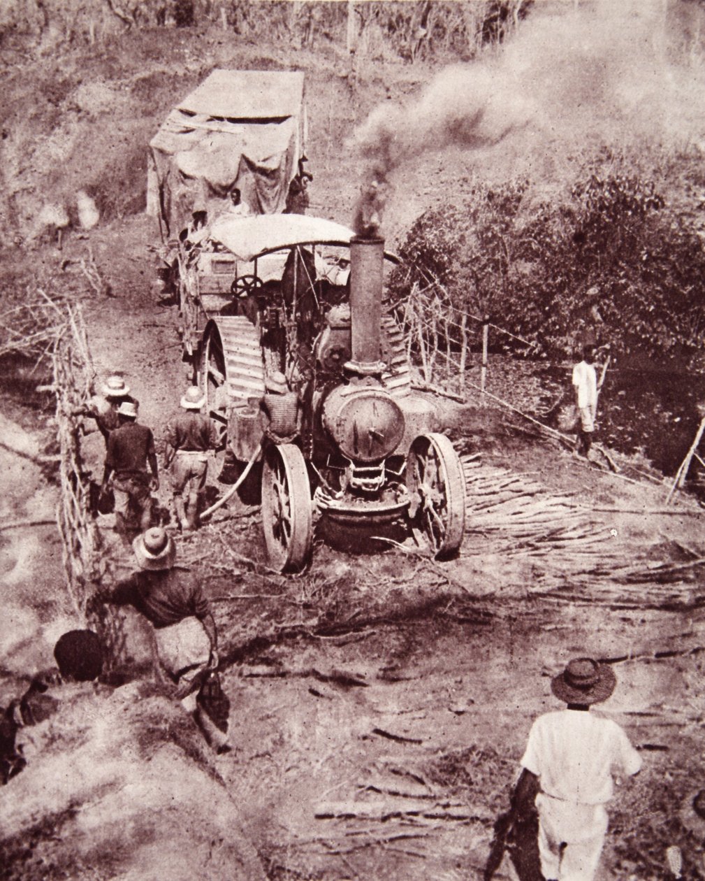 Mimis landvandring till Tanganyikasjön, illustration från The Illustrated War News, 31 januari 1917 (sepiafoto) av English Photographer