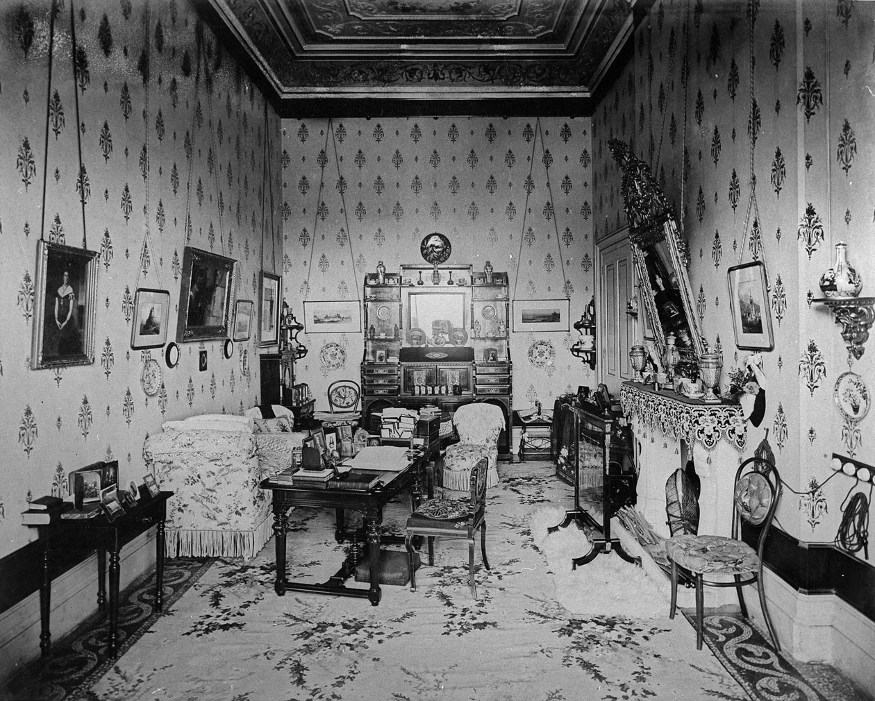 Drottningens vardagsrum, Villa Clara, ca 1870-80 av English Photographer