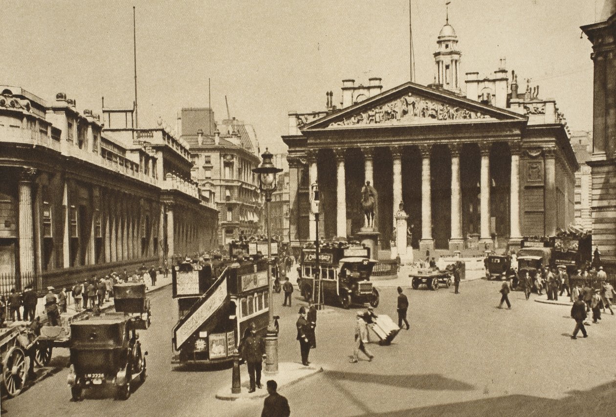 Den mest trafikerade delen av Square Mile (sepiafoto) av English Photographer