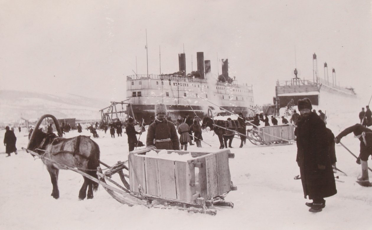 Den isbrytande tågfärjeångaren SS Baikal, Bajkalsjön av English Photographer