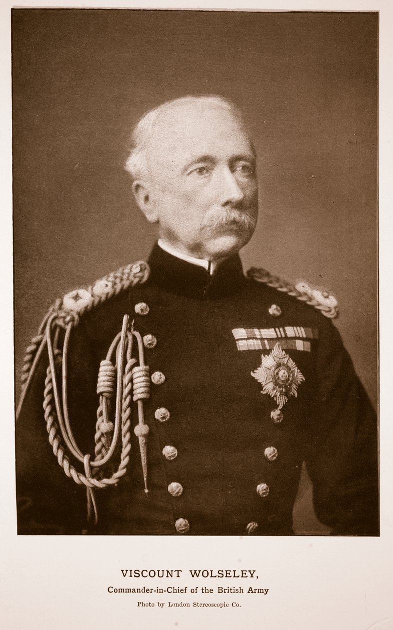 Viscount Wolseley, fotografi tillskrivet London Stereoscopic Co. (sepiafoto) av English Photographer