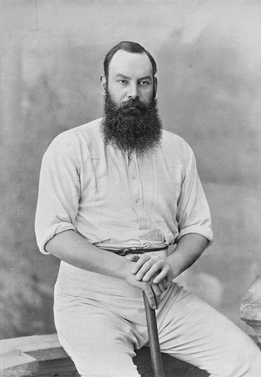 W.G. Grace, från Famous Cricketers and Cricket Grounds, publicerad av Hudson och Kearns, 1895 av English Photographer