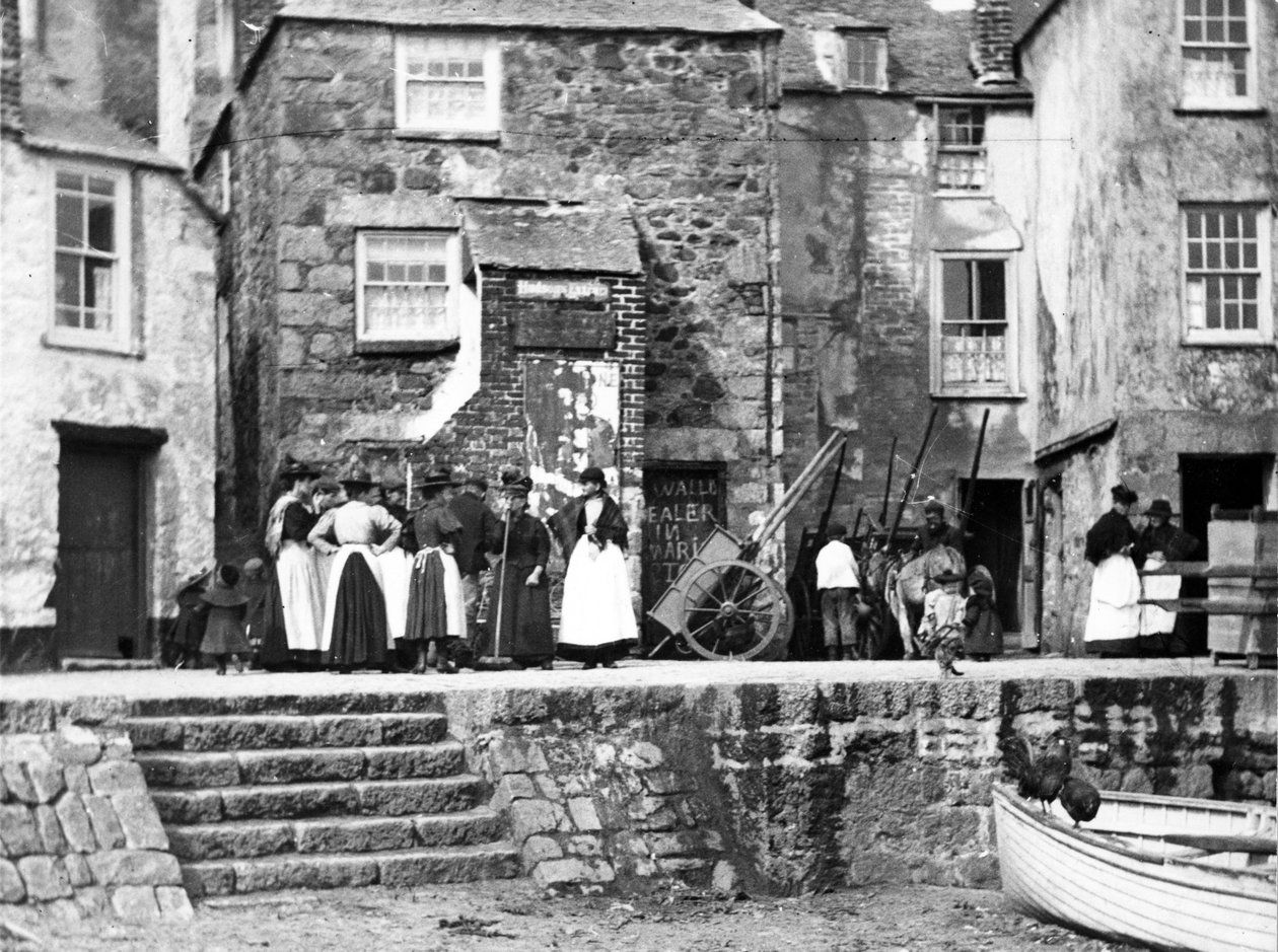 Kvinnor vid havet vid St Ives, ca 1890 av English Photographer