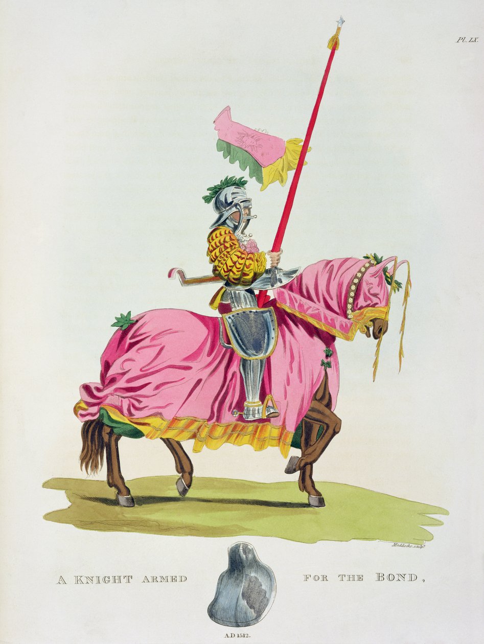 A Knight Armed for the Bond, 1512, graverad av W. Maddocks, från 