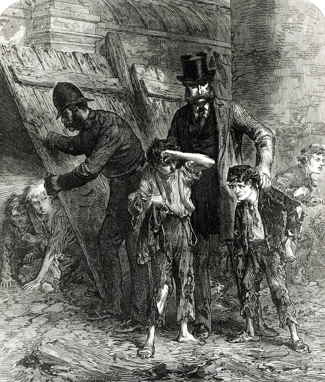 En skolstyrelse i London fångas kl. 2.40, från "The Illustrated London News", 9 september 1871. av English School