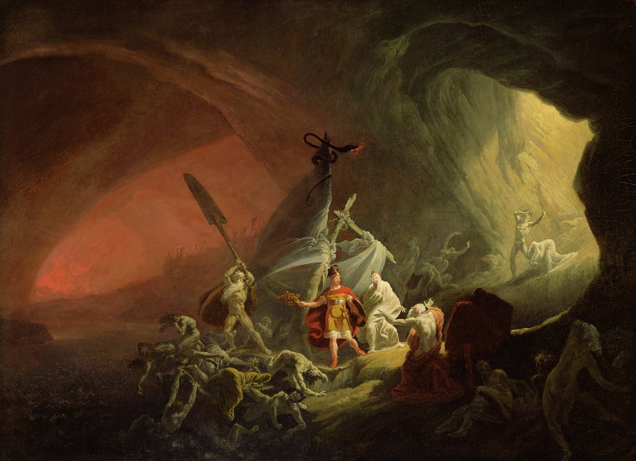Aeneas och Sibylla, ca 1800 av English School