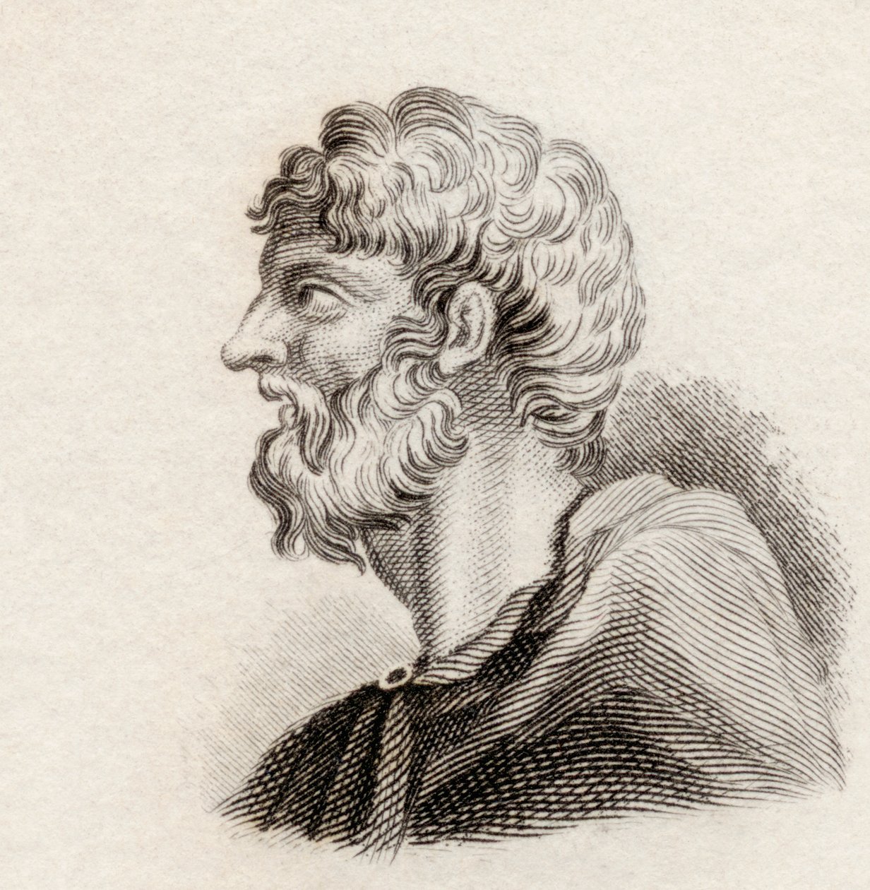 Alcaeus från Mytilene, 1825 av English School