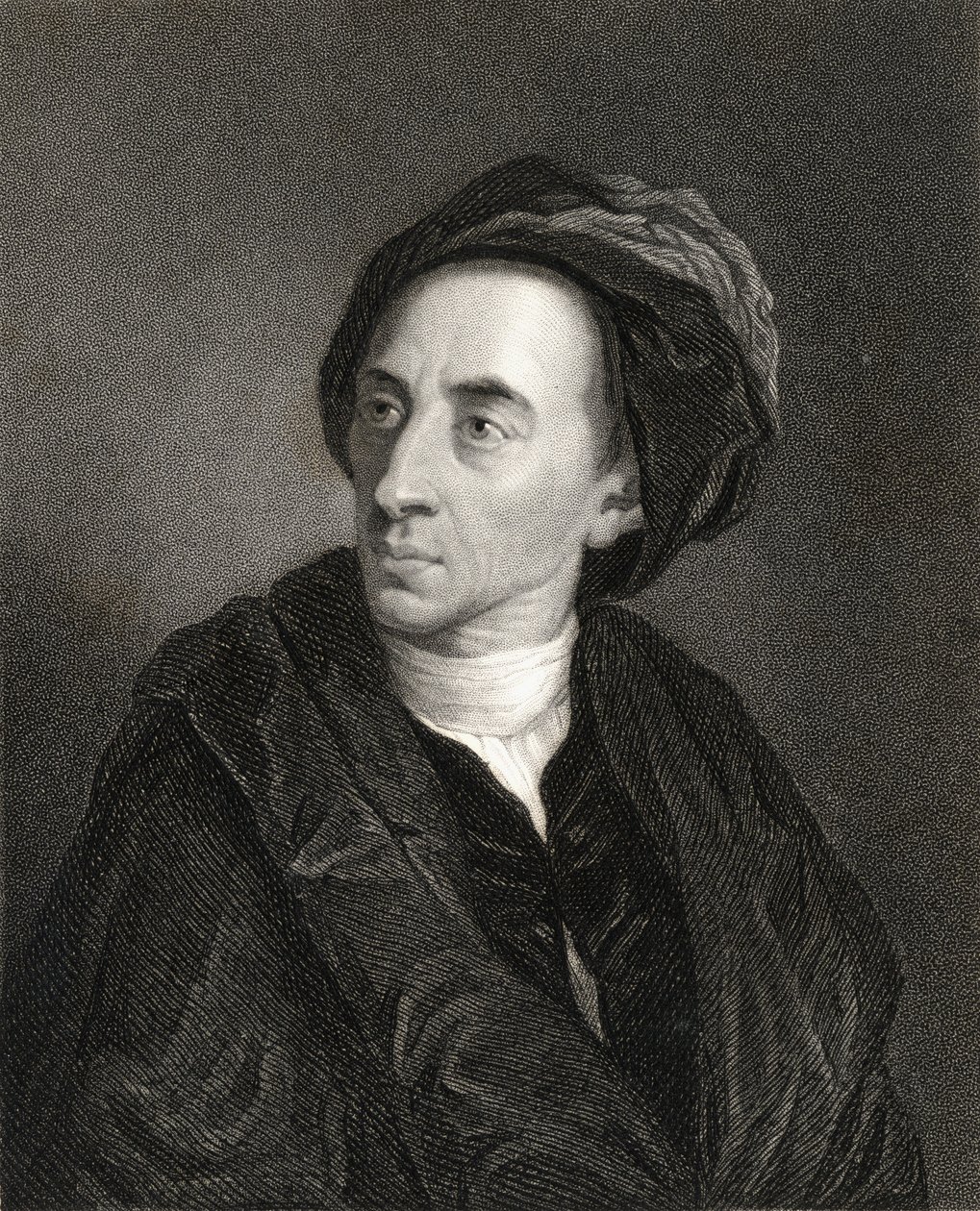 Alexander Pope (1688-1744) från "The Gallery of Portraits", publicerad 1833 av English School