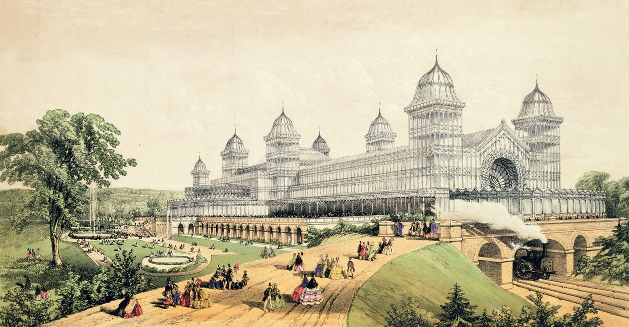 Alexandra Palace, utgiven av J.King und Son, 1873 av English School