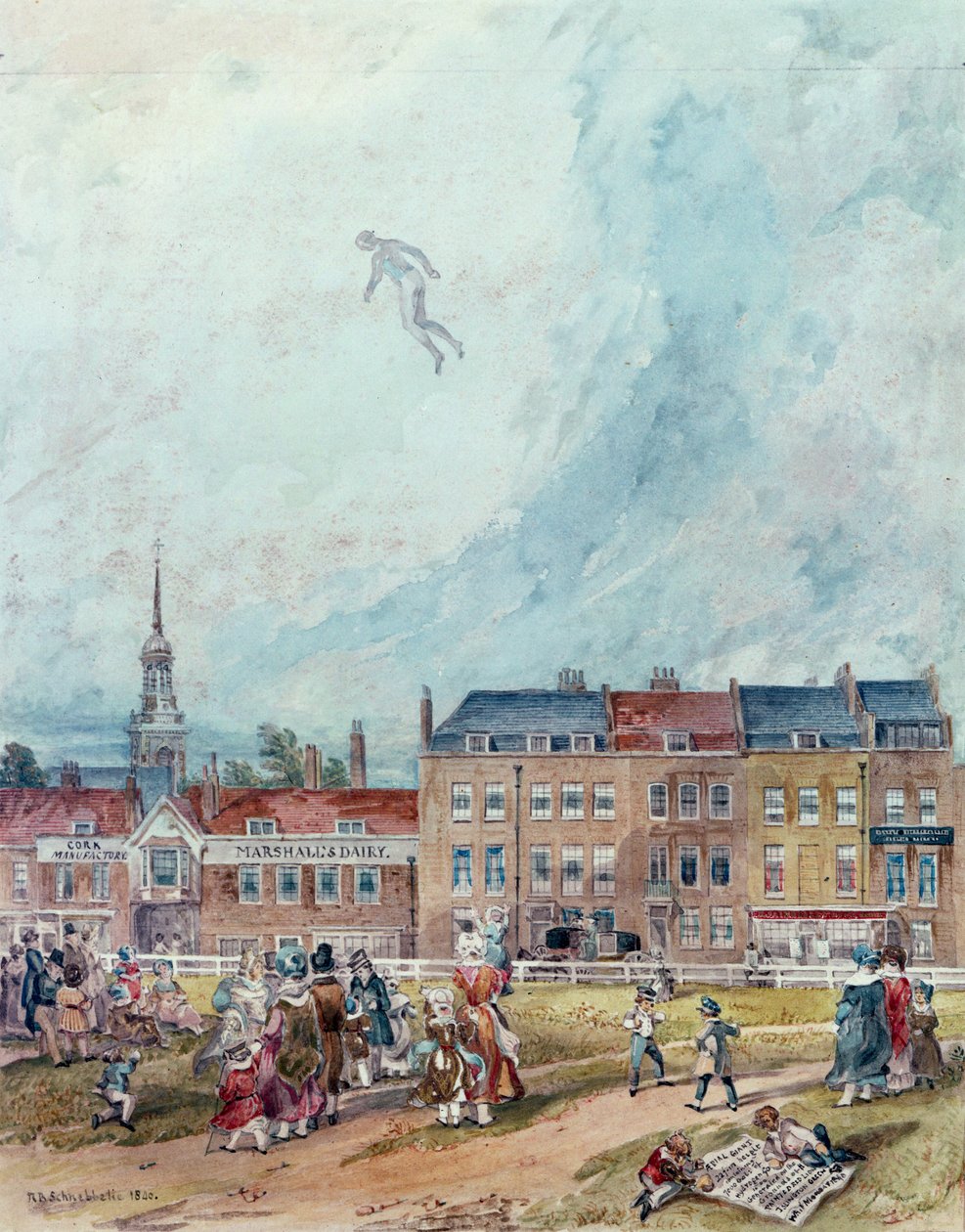 An Aerial Guy Fawkes, 1840 av English School