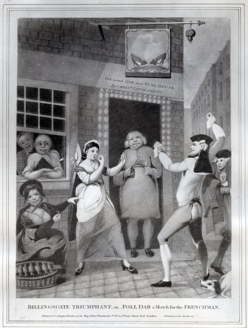 Billingsgate Triumphant, eller- Poll Dab a Match for the Frenchman, 1775 av English School