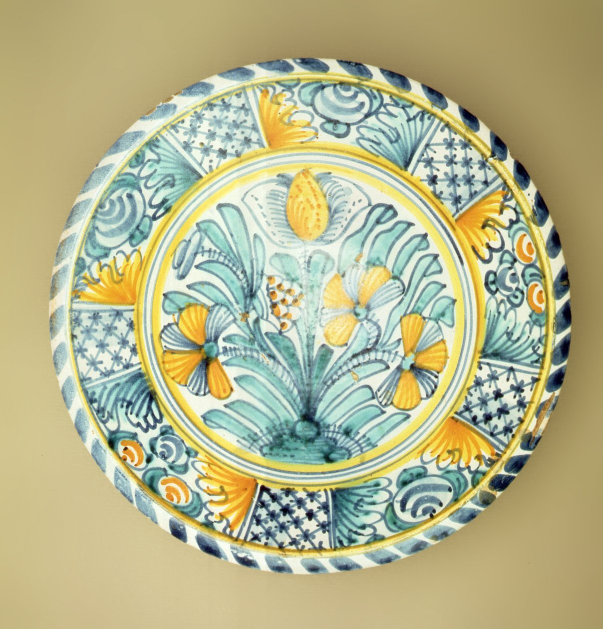 Bluedash Delftware laddare, Lambeth keramik, c.1670 (keramik) av English School