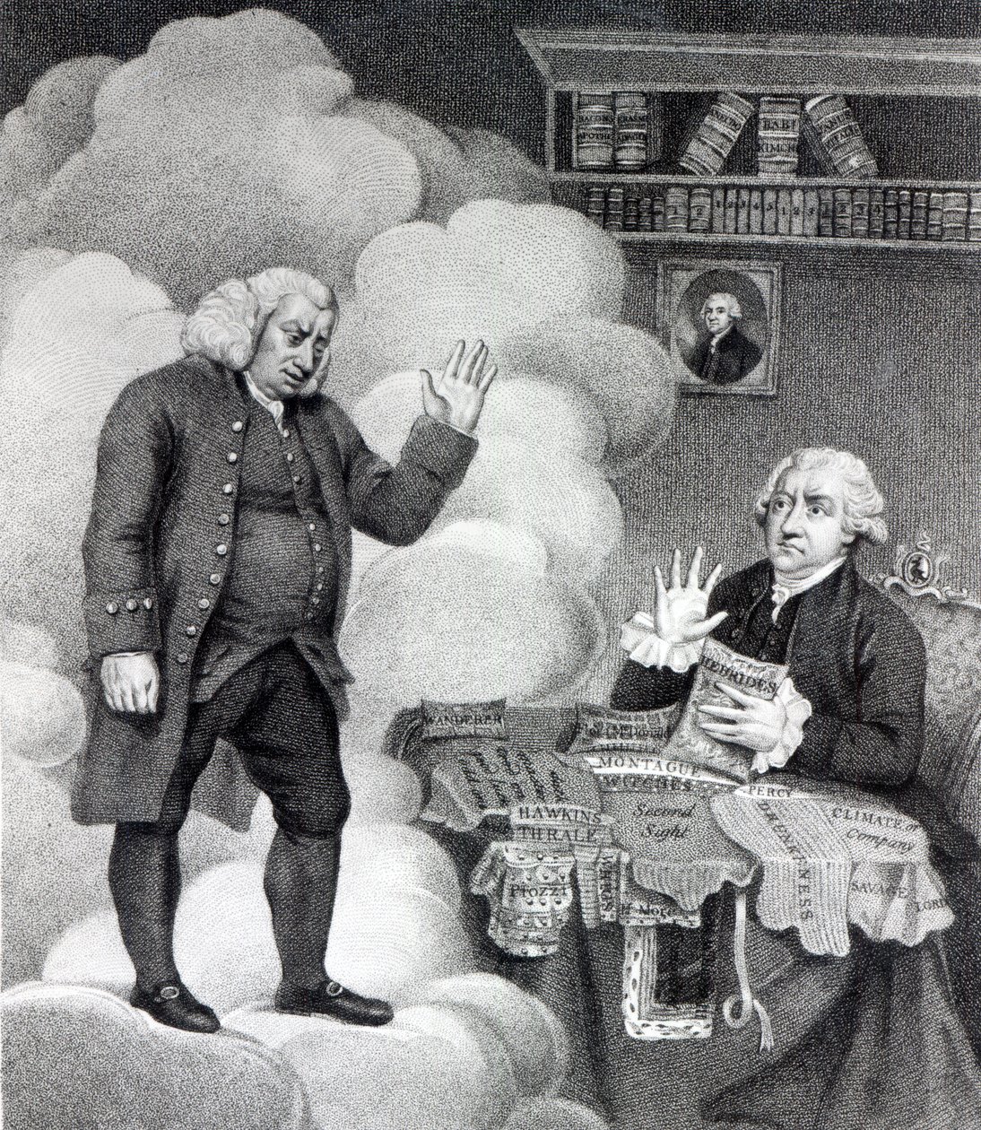 Boswell och Samuel Johnsons spöke, utgiven 1803 av English School