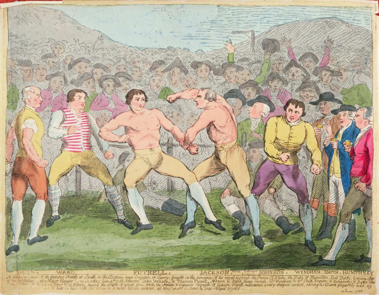Boxningsmatch, 10 juni 1788 av English School