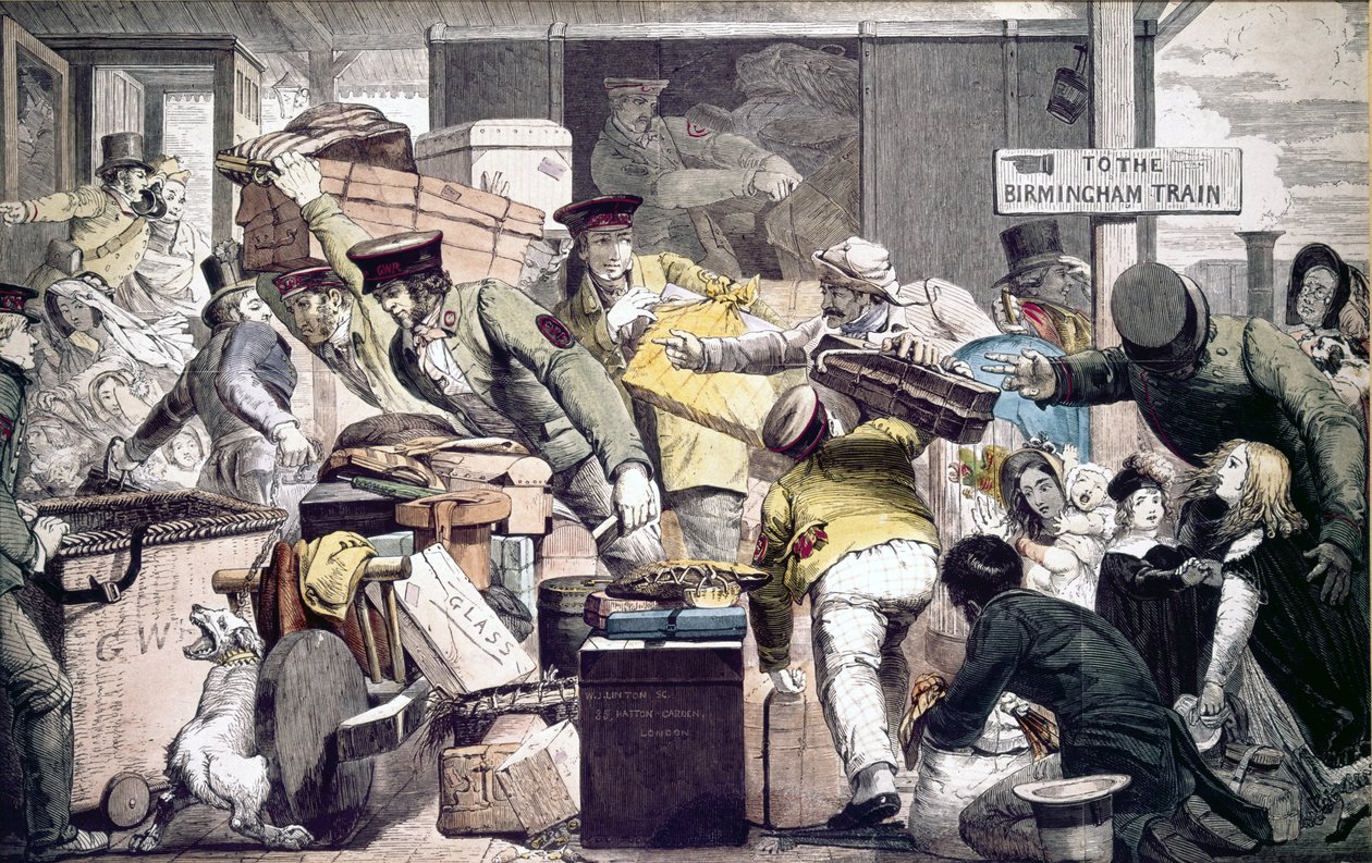 Break of Gauge i Gloucester, Gloucestershire, 6 juni 1846 av English School