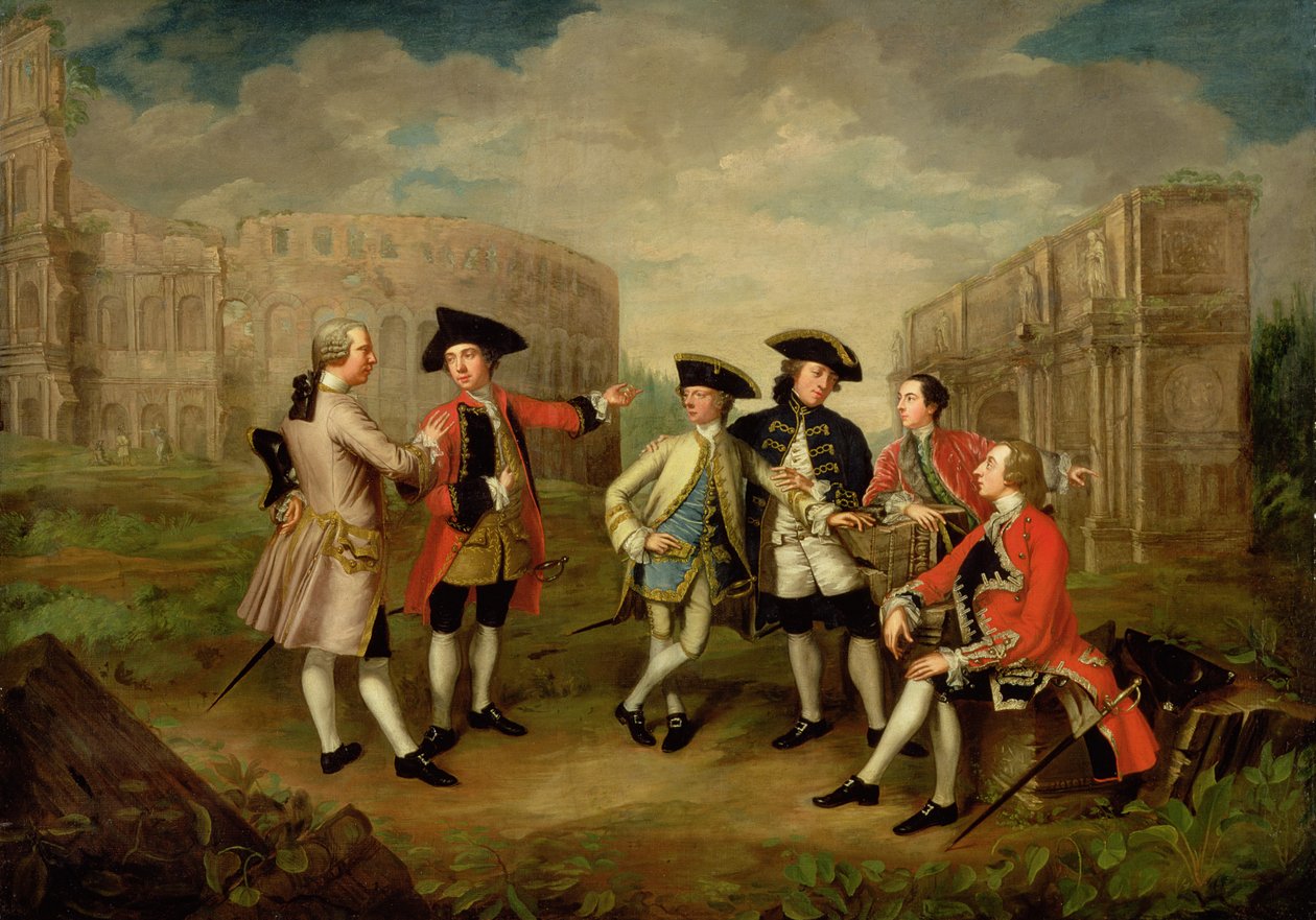 Brittisk gentleman i Rom, ca 1750 av English School