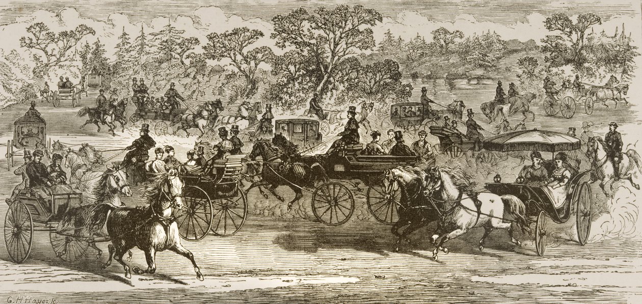 Central Park Drive, New York, ca 1870, från 