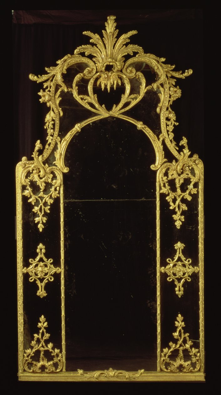 Chippendale spegel, ca 1750 (förgyllt trä) av English School