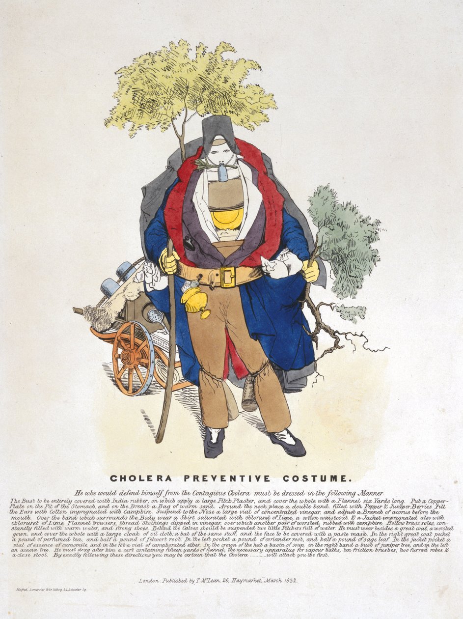 Koleraförebyggande dräkt, mars 1832 av English School