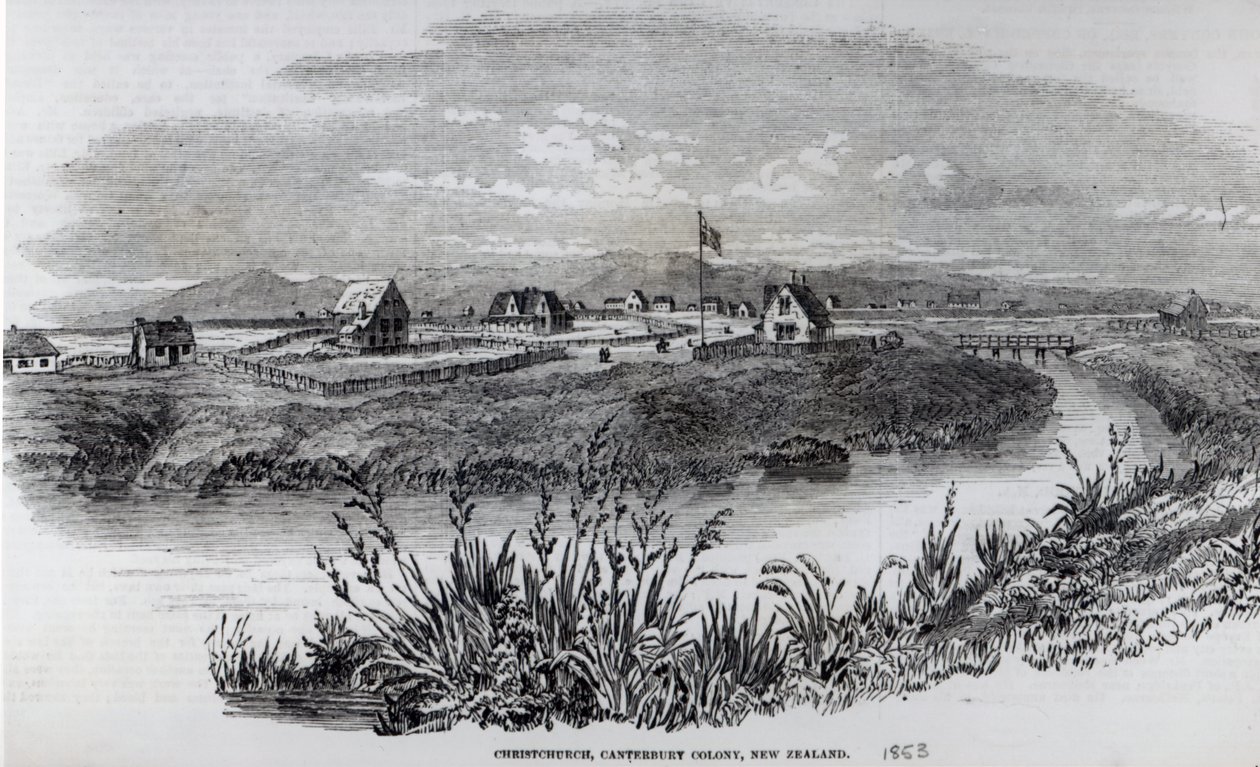 Christchurch, Canterbury Colony, Nya Zeeland, från 