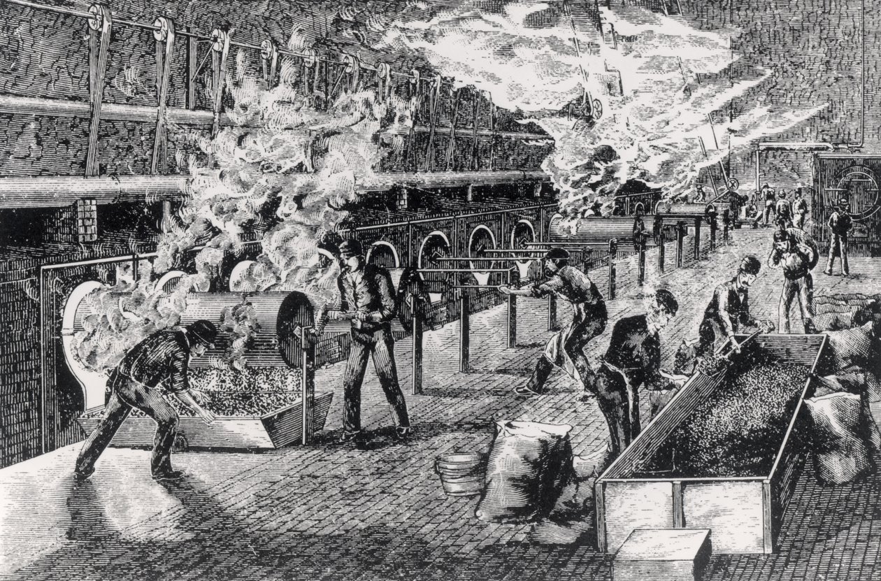 Kafferostning, 1870 av English School