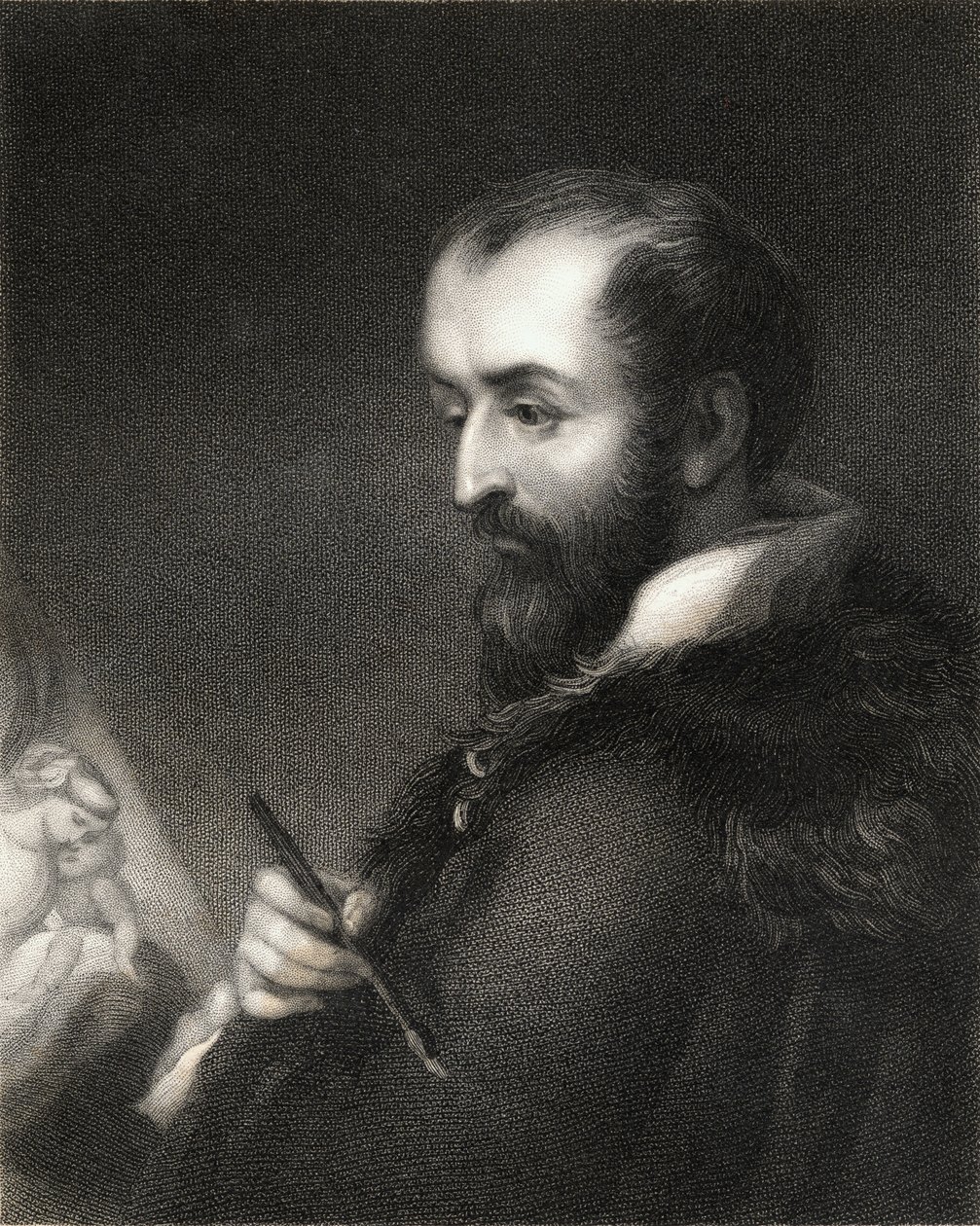 Correggio (1494-1534) från "The Gallery of Portraits", publicerad 1833 av English School