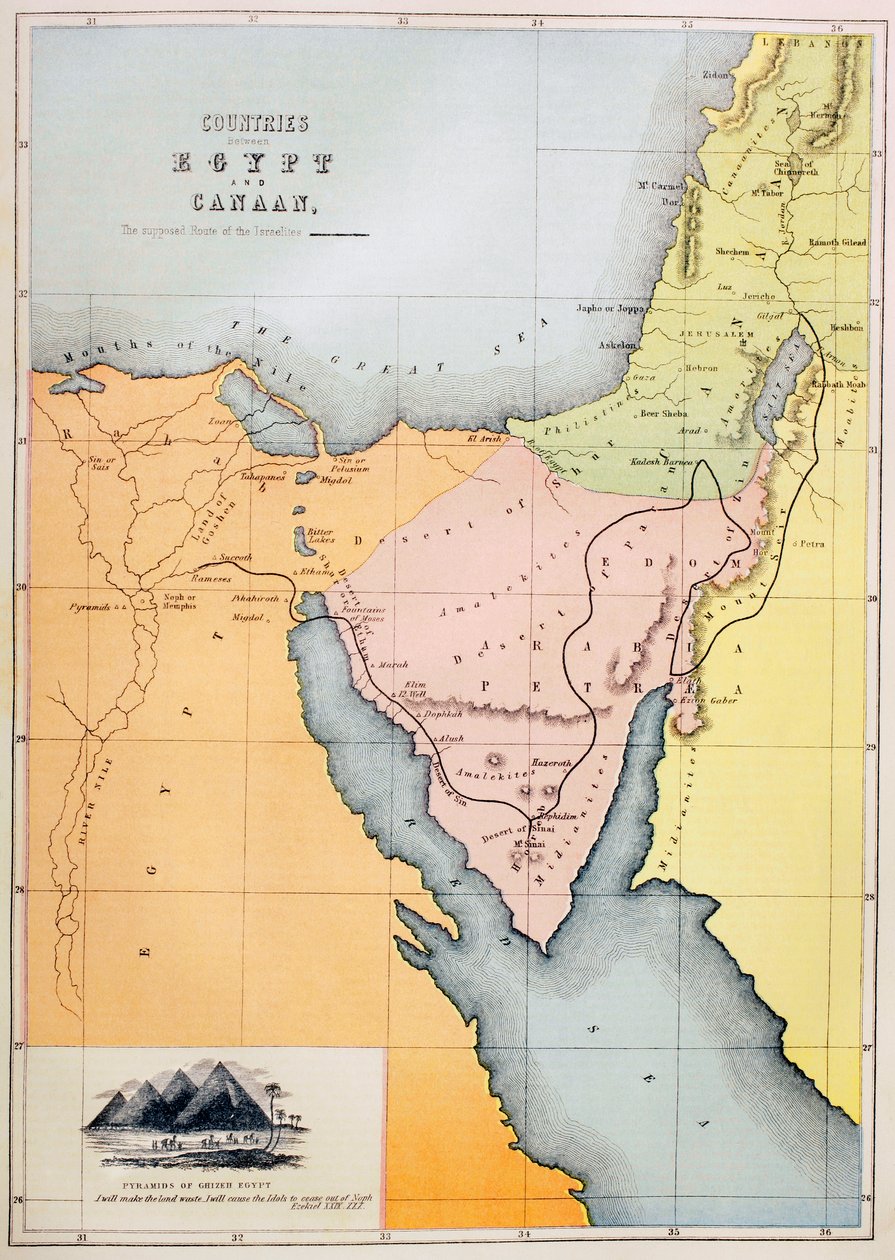 Länder mellan Egypten och Kanaan av English School