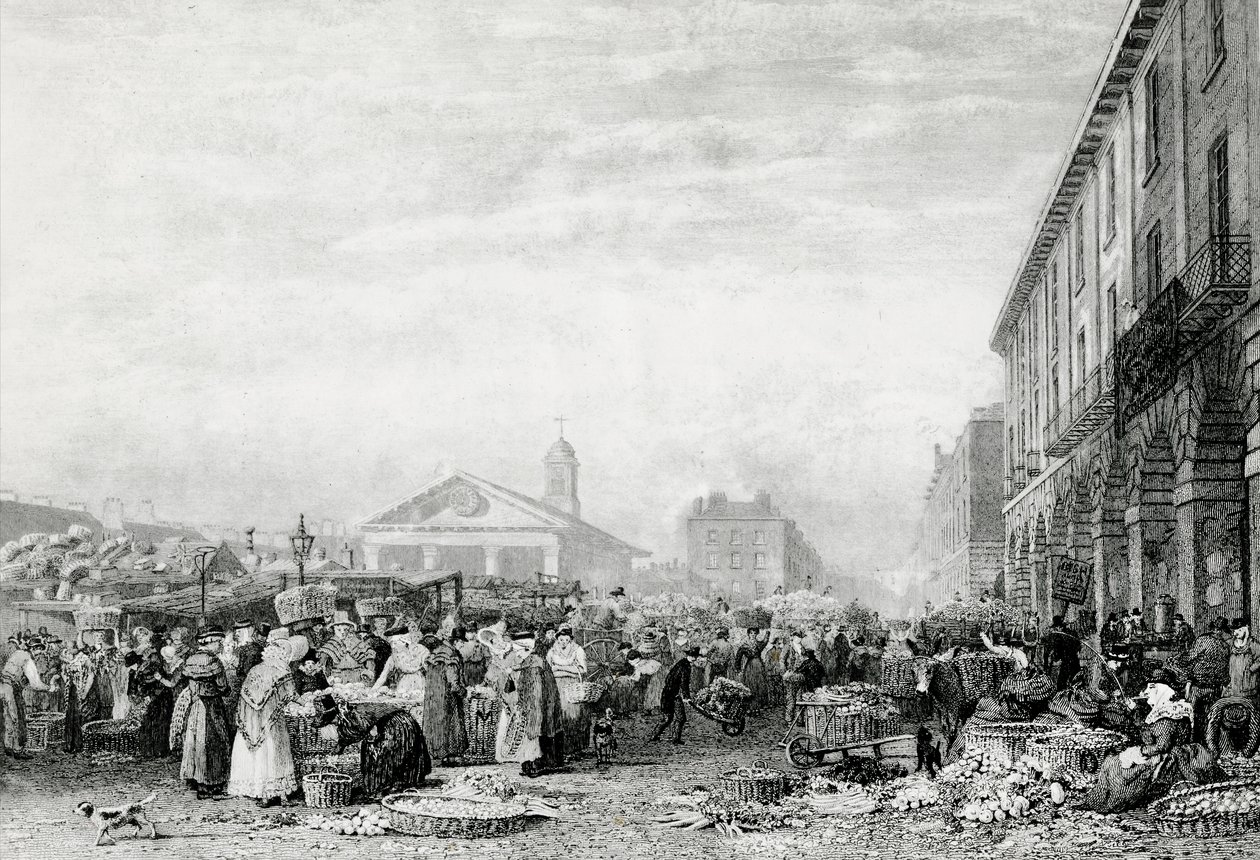 Covent Garden-marknaden, 1824 av English School
